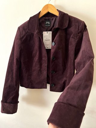 Chaqueta Zara Pana Granate Oscuro