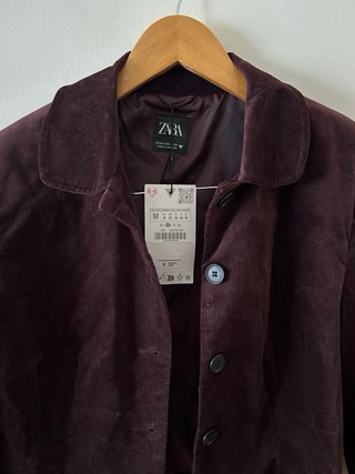 Chaqueta Zara Pana Granate Oscuro