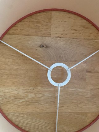Pantalla Lámpara Tela Naranja/Roja 35cm