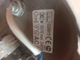 Regleta de 2 focos LED gris