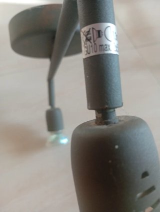 Regleta de 2 focos LED gris
