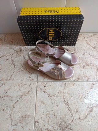 Sandalias Miba doradas y rosas