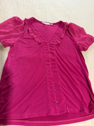 Blusa Naf Naf rosa talla S