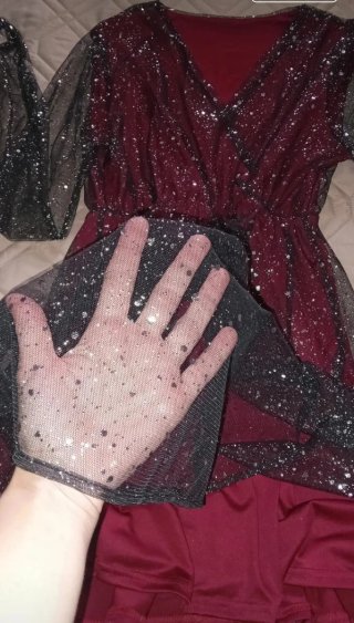 Vestido tul brillante