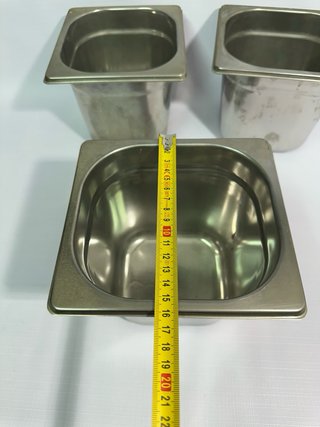 Set 3 Bacinelle Gastronomia acciaio inox pizzeria
