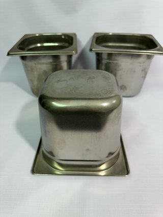 Set 3 Bacinelle Gastronomia acciaio inox pizzeria