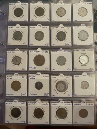 Colección de monedas del mundo