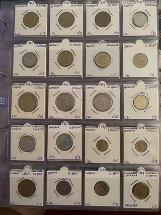 Colección de monedas del mundo