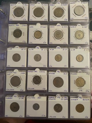 Colección de monedas del mundo