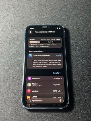 iPhone 12 64GB Blu Molto curato Libero Scatola originale