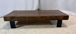 Mesa centro rústica madera maciza