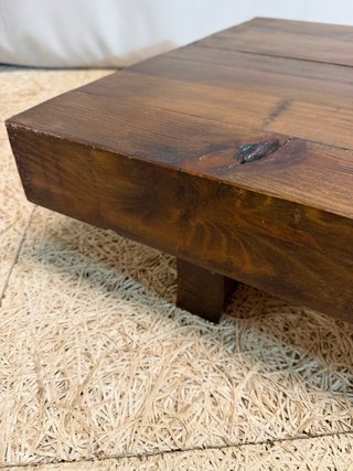 Mesa centro rústica madera maciza