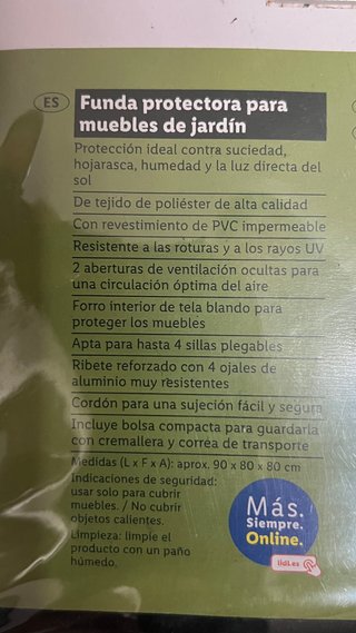 Funda protectora para barbacoa o muebles de jardín
