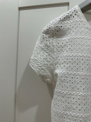 Camiseta blanca calada talla M