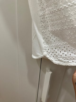 Camiseta blanca calada talla M