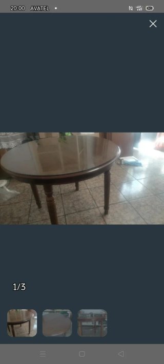 Tavolo da pranzo rotondo 1m in legno