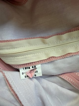 Traje de flamenca rosa volantes