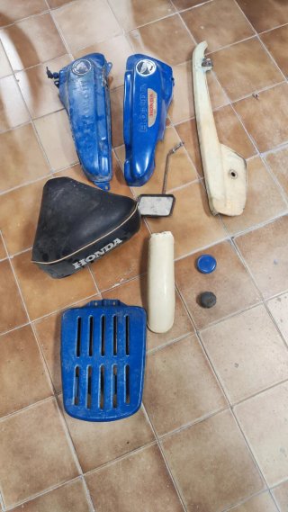 Moped Azul Clásico