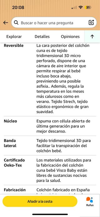 Colchón Cuna + Funda nórdica+nórdico+ protector