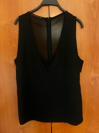 Top Zara Gasa Negro