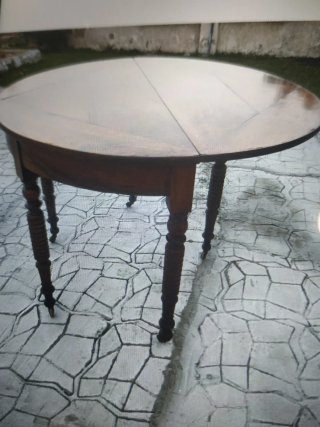 Mesita plegable madera siglo XIX