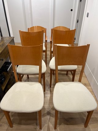 Conjunto 6 Sillas Comedor Madera
