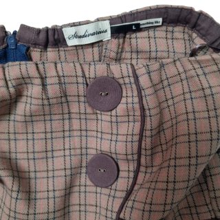 Vestido sin tirantes a cuadros