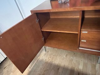 Mesa diseño cristal y 6 sillas + aparador