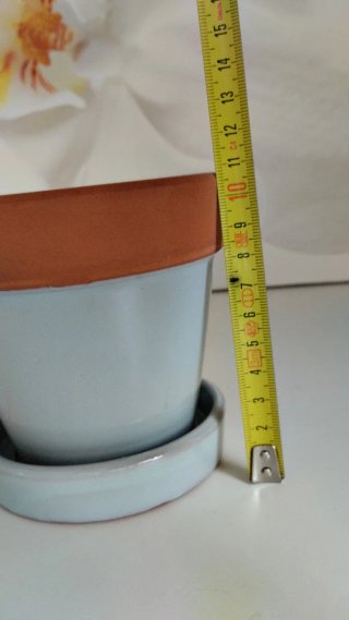 Set di 3 vasi in ceramica blu cielo
