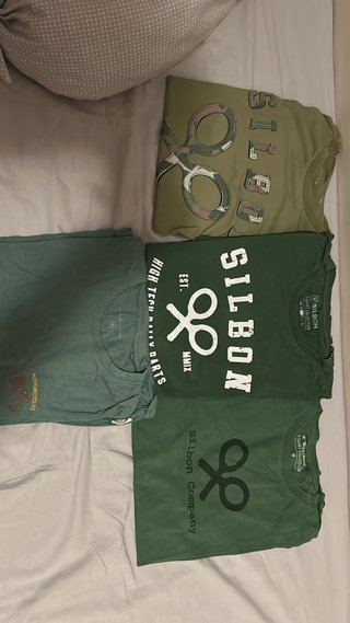 Camisetas SILBON Verdes Talla M
