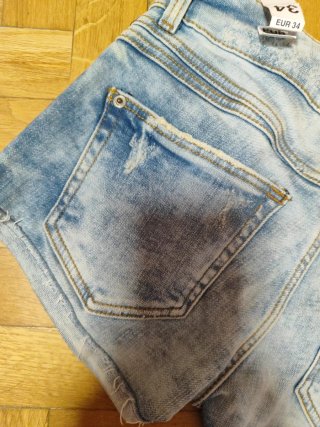 Shorts vaqueros Zara con bandana