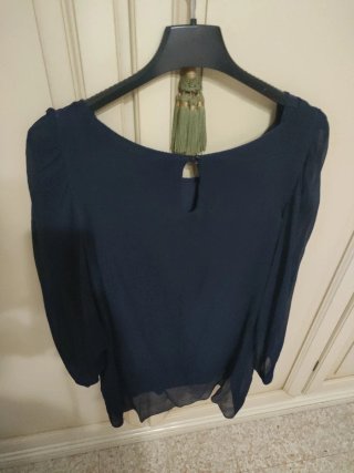 Blusa donna blu