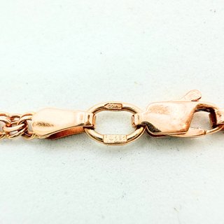 Cadena Arabesca de oro rosa 14k, 8.18 g, 55.5 cm.