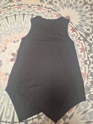 Camiseta de mujer EVEN &ODD sin mangas negra T. XS