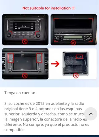 Radio Pantalla Android Volkswagen SEAT Skoda 32gb