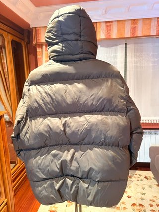 Parka Acolchada Caqui XL con Capucha