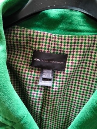 Abrigo Mango Verde Doble Botonadura