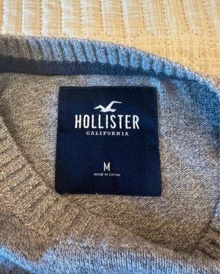 Jersey Hollister Gris Hombre Talla M