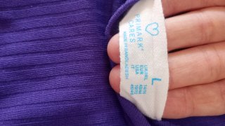 Crop top morado manga larga