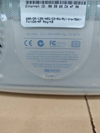 Apple iMac G3 - 1ª Serie - Blanco