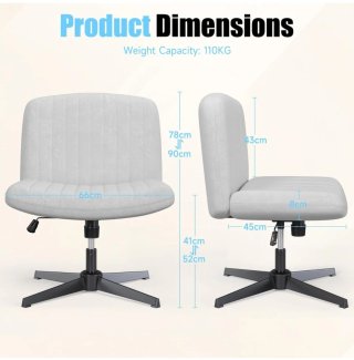 Silla de oficina ergonómica patas cruzadas