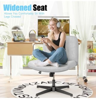 Silla de oficina ergonómica patas cruzadas