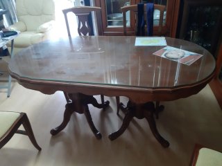 Mesa comedor extensible y 4 sillas