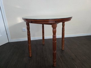 Mesa camilla madera maciza 80 cm