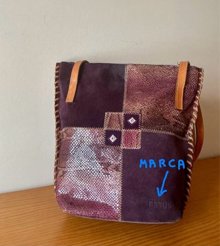 Bolso Petusco Piel Morado