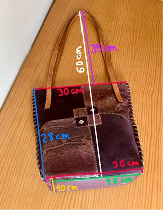 Bolso Petusco Piel Morado