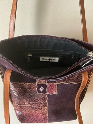 Bolso Petusco Piel Morado