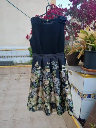 Vestido Ted Baker Negro Estampado