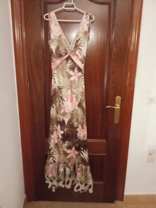 Vestido largo estampado floral