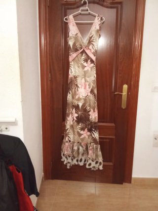 Vestido largo estampado floral